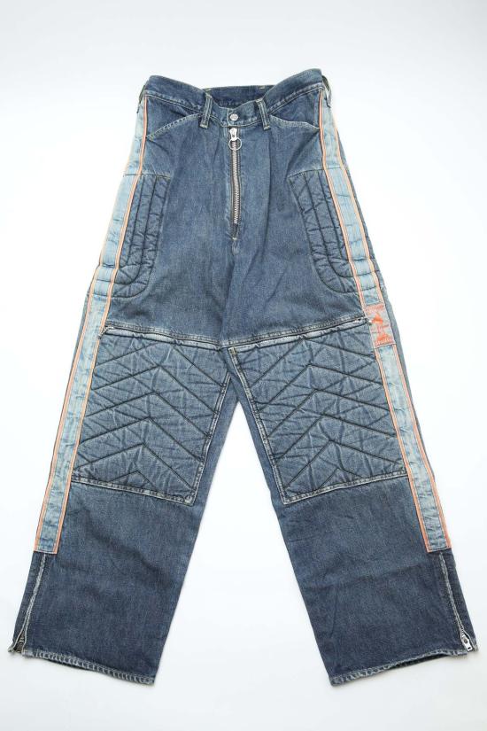  캐피탈 데님 팬츠 Kapital 14oz 데님 Kountry Motocross Pro Todoterreno 팬츠 인디고