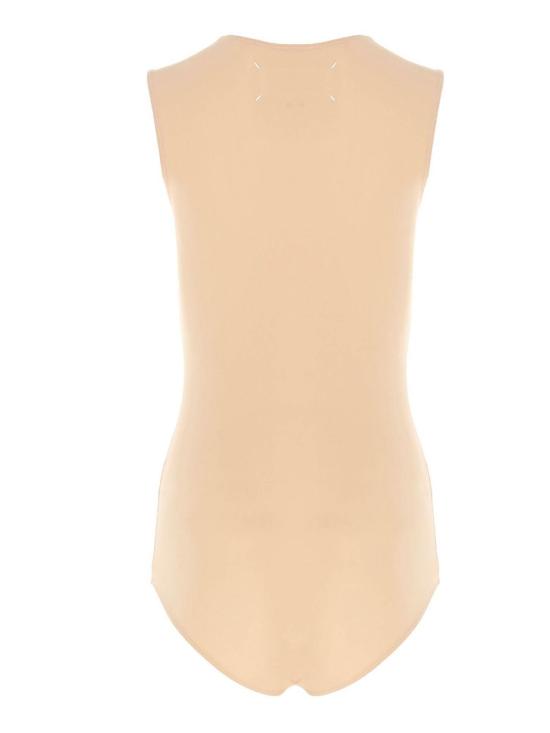  마르지엘라 바디수트 티셔츠 메종  보디수트 베이지 - MAISON MARGIELA