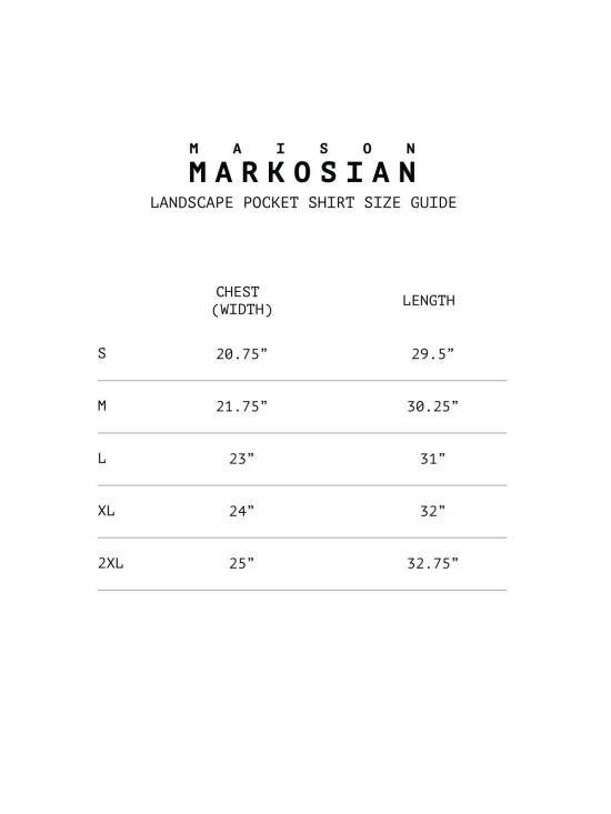  메종 마르코시안 셔츠 풍경 포켓 버튼업 셔츠 - MAISON MARKOSIAN