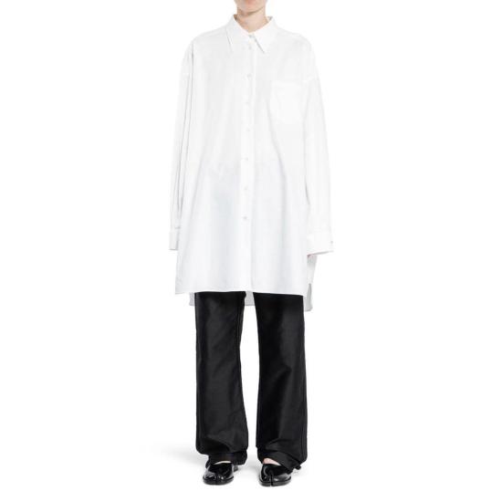  마르지엘라 블라우스 메종  코튼  화이트 - MAISON MARGIELA