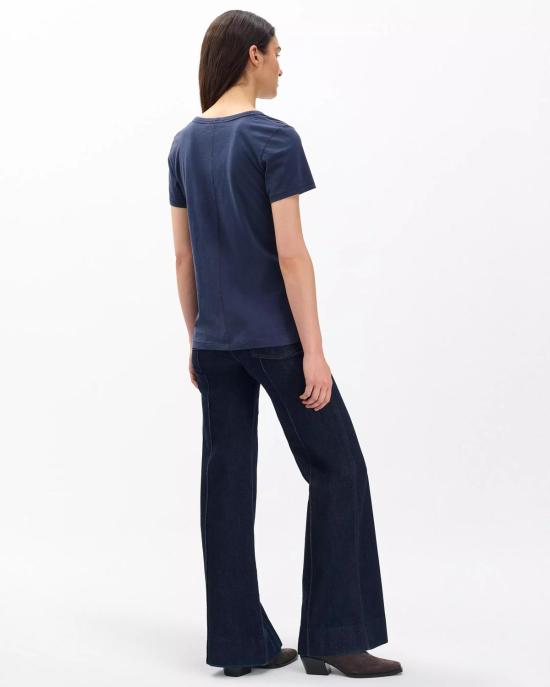  랙앤본 반팔 티셔츠 Rag & Bone The Slub Vee 티셔츠 살루트 - RAG & BONE