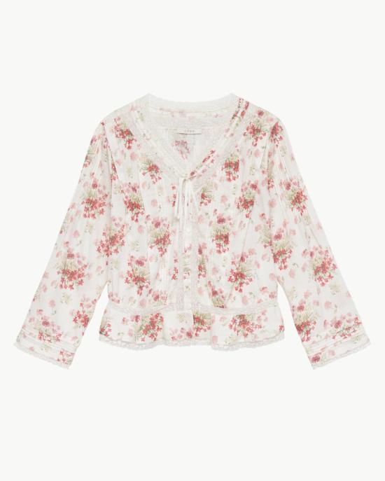  도엔 블라우스 DÔen Hillock Top 아이보리 란타나 플로럴