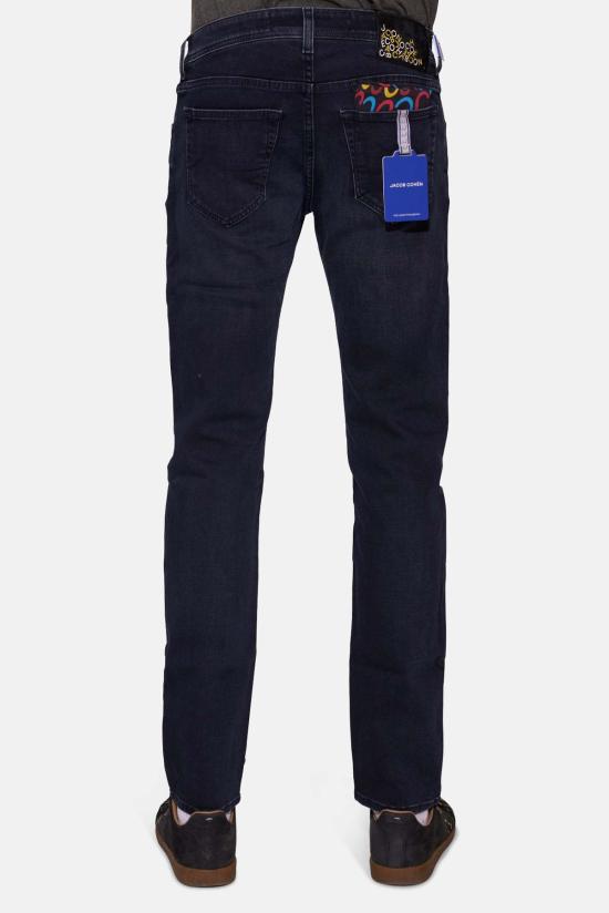  야콥코헨 스트레이트 팬츠 Jacob Cohen Nick 12oz 소프트 스트레치 데님 슈퍼 다크 블루 - JACOB COHËN