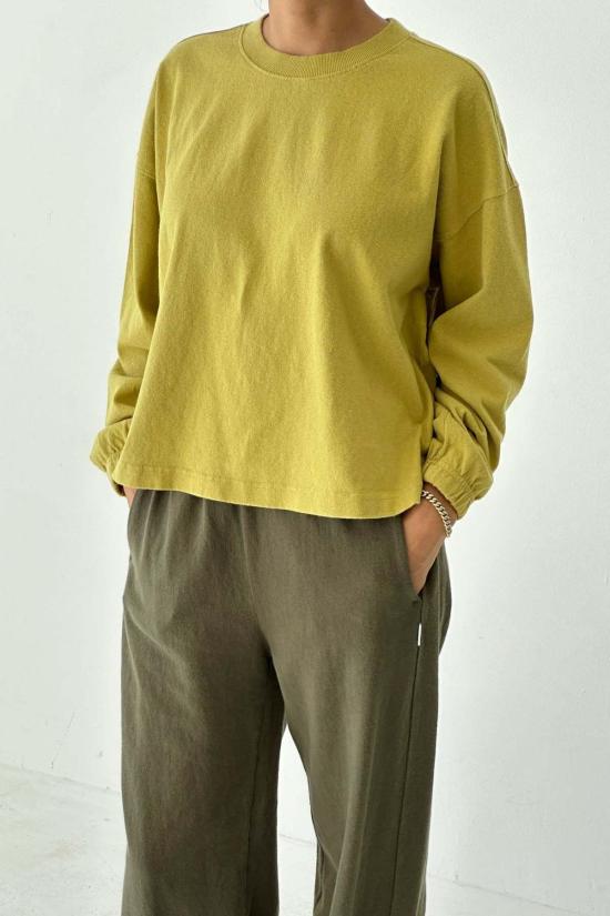  르 본 숍 긴팔 티셔츠 Le Bon Shoppe Naturelle 티셔츠 오커