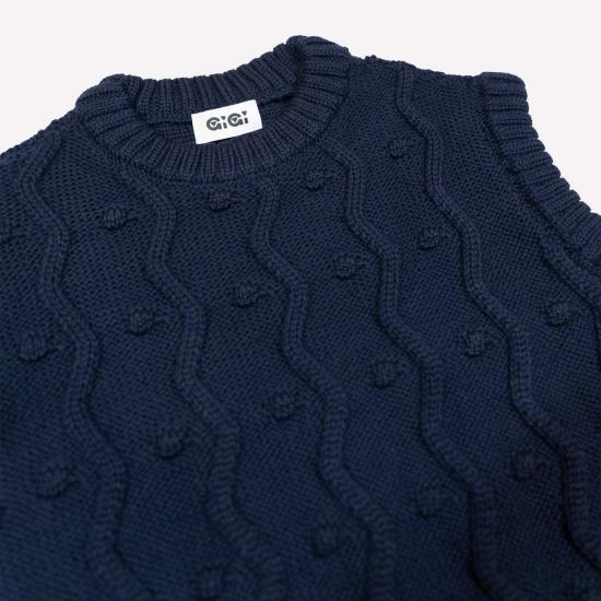  지지 니트웨어 민소매 티셔츠 버블 - GIGI KNITWEAR