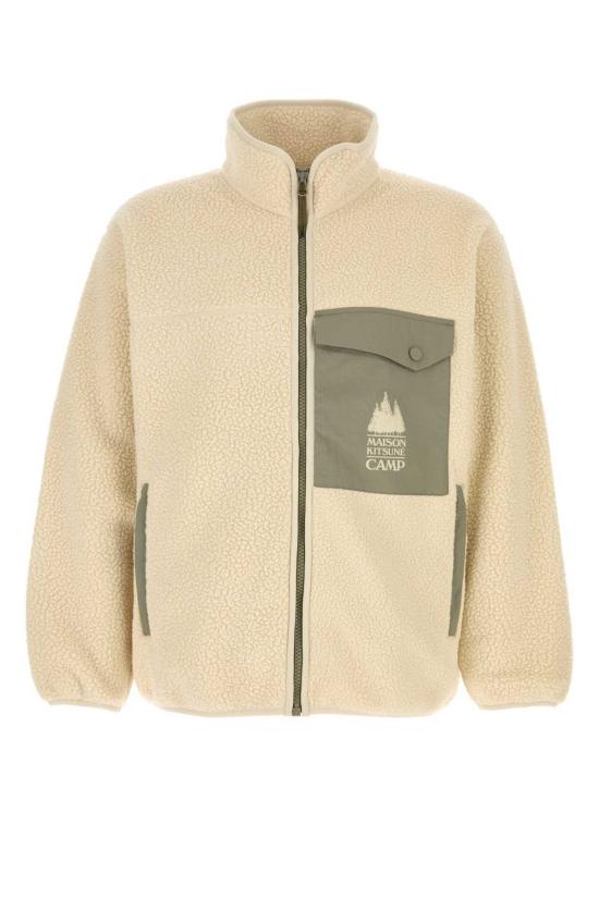  메종키츠네 자켓 Maison Kitsuné 아이보리 파일 재킷 에크루