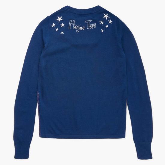  Stoned Immaculate 스웨터 스톤드 이매큘레이트 데이비드 보위 메이저 톰  네이비 - OTHER BRANDS