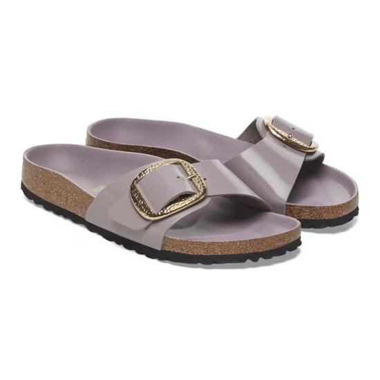  버켄스탁 샌들 마드리드 해머드 빅 버클  하이샤인 페이디드 퍼플 - BIRKENSTOCK
