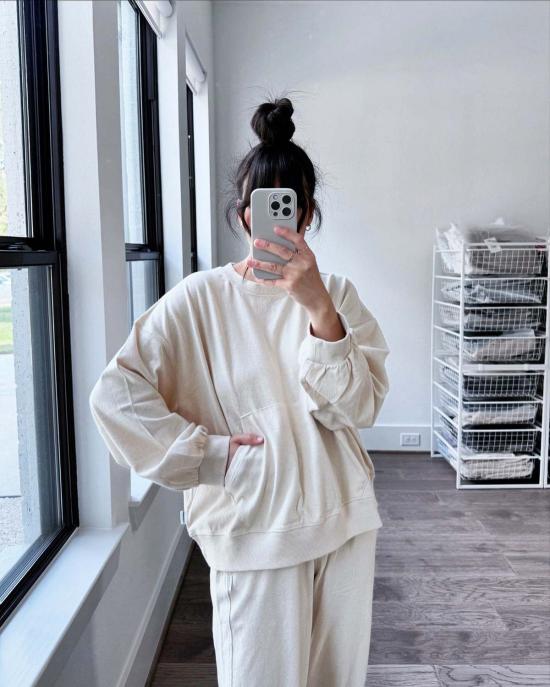  르 본 숍 스트레이트 팬츠 Le Bon Shoppe 벌룬 팬츠 Naturel - LE BON SHOPPE