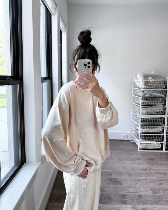  르 본 숍 스트레이트 팬츠 Le Bon Shoppe 벌룬 팬츠 Naturel - LE BON SHOPPE