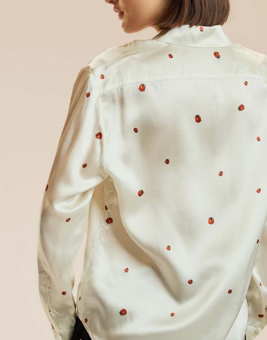  신시아 로리 블라우스 신시아 로울리 레이디버그 실크  화이트/멀티 - CYNTHIA ROWLEY