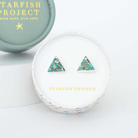  스타피쉬 프로젝트 이어링 엘리 트라이앵글 터쿼이즈 스터드 귀걸이 - STARFISH PROJECT