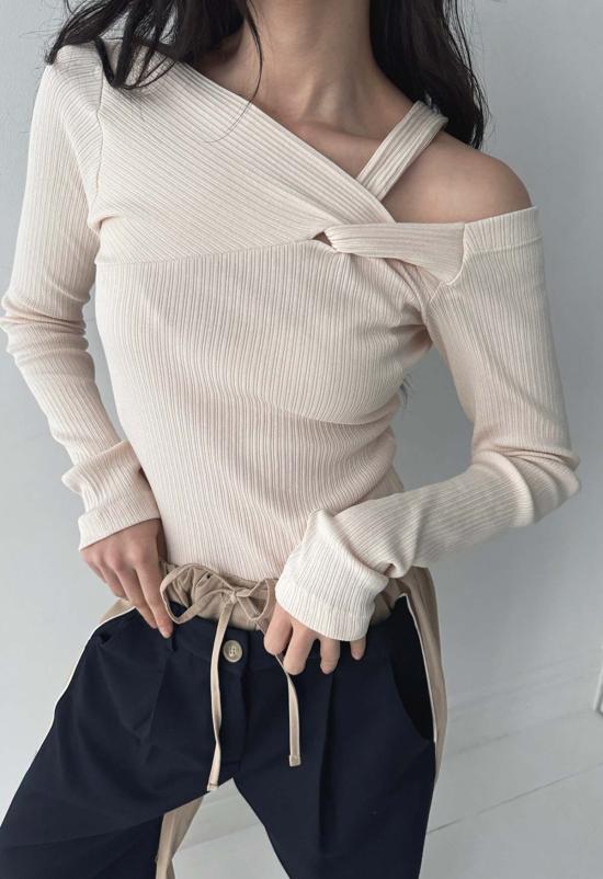  더 엔케이씨 스토어 긴팔 티셔츠 Nkc스토어 아날리스 크림