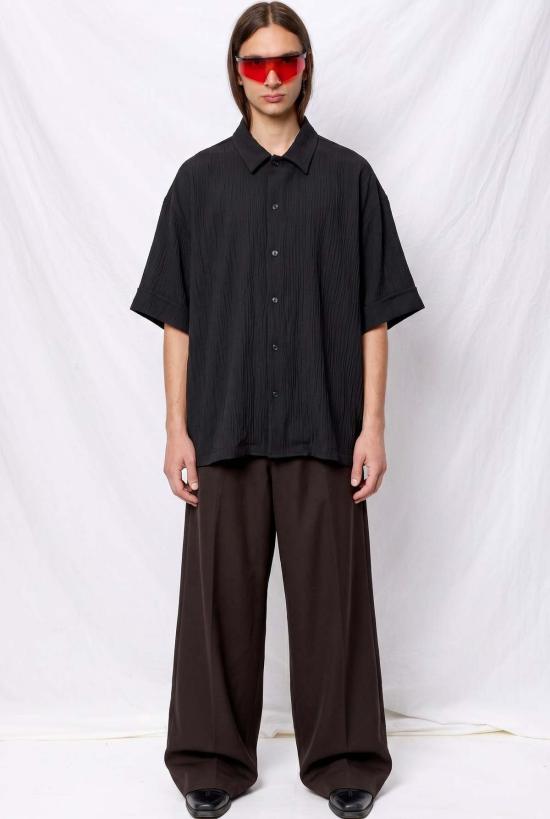  어셈블리 뉴욕 셔츠 조립 블랙 텍스처 박스 셔츠 - ASSEMBLY NEW YORK
