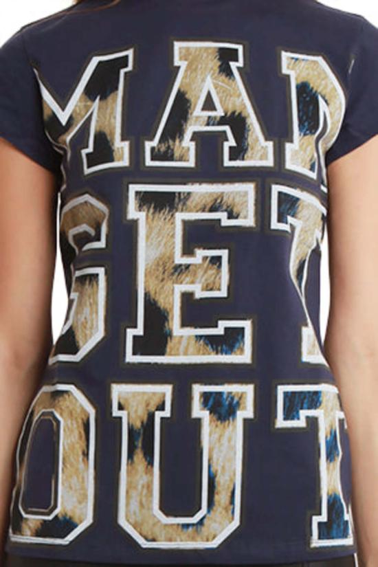  에뜨르 쎄실 반팔 티셔츠 Etre Ceclle Man Get Out 티셔츠 네이비 - ETRE CECILE