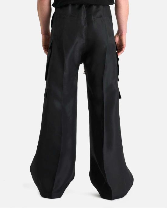  릭 오웬스 스트레이트 팬츠 카고벨라스  블랙 - RICK OWENS