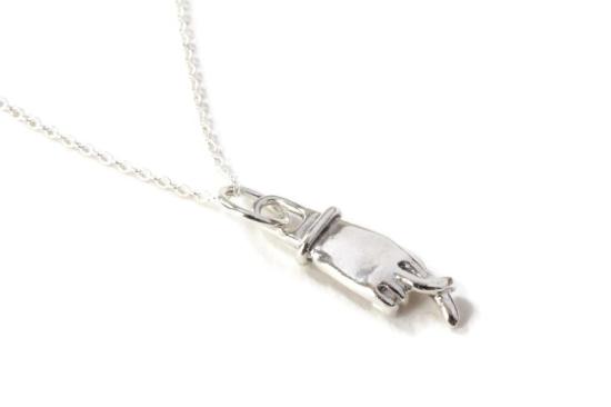  Linn Designs 목걸이/팬던트 린 디자인 크로스 마이 핑거스 목걸이 (은색) - OTHER BRANDS