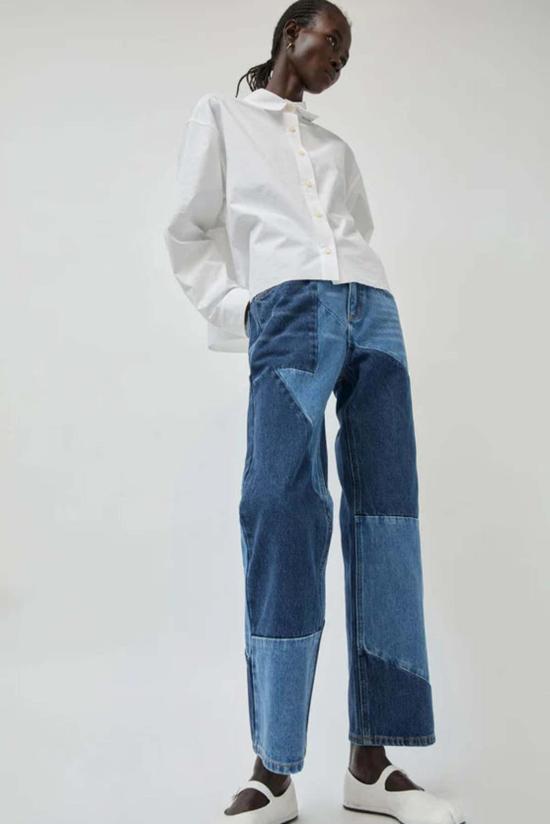  No. 6 Store 데님 팬츠 6번 매장 페이 진 패치워크 데님 - OTHER BRANDS