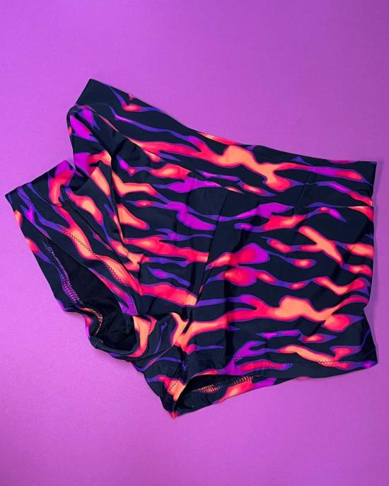  케일리 페디 비키니 수영복 테이텀 네온 지브라 수영복 반바지