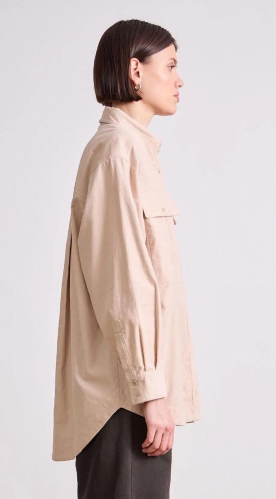  어피스 어파트 셔츠 Apiece Apart Flowe 포켓 버튼업 셔츠 어도비 로즈 - APIECE APART