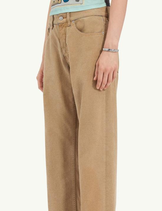  MM6 메종마르지엘라 스트레이트 팬츠 Mm6 메종 마르지엘라 와이드 레그 진 - MM6 MAISON MARGIELA
