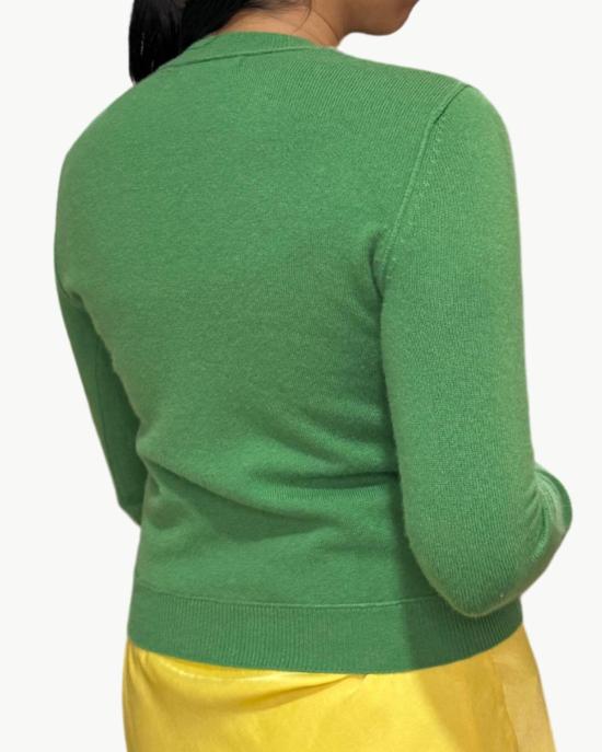  브라조 트리콧 스웨터 브라조 트리코 로얄 캐시미어 풀오버  라임 - BRAZEAU TRICOT