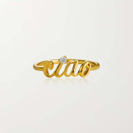  몬세라트 뉴욕 반지 The Ciao 링 18 K 골드 버메일 - MONTSERRAT NEW YORK