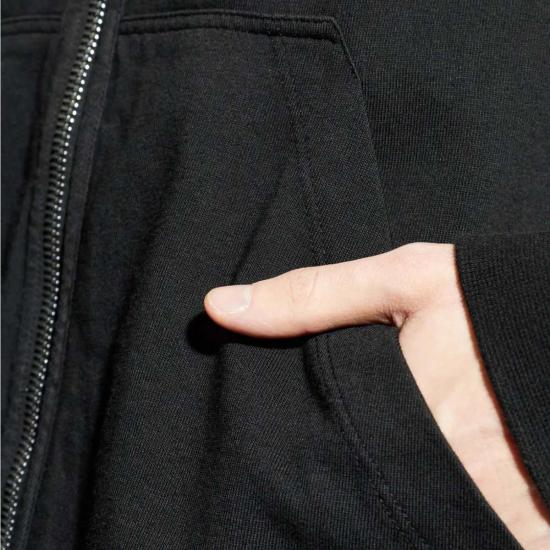  릭 오웬스 후드 티셔츠 점보 짐프 후드티 블랙 - RICK OWENS