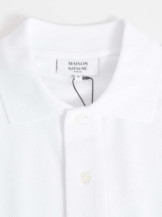  메종키츠네 폴로 티셔츠 MM00207KJ7010 WHITE - MAISON KITSUNE