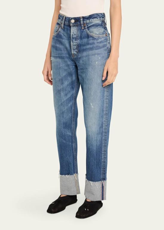  마우지 데님 팬츠 무시 빈티지 바드무어 와이드 스트레이트 진 라이트 블루 - MOUSSY