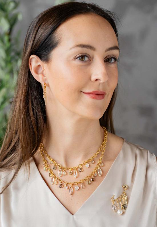  로니 폴 주얼리 브로치 참드  골드 - LONI PAUL JEWELRY