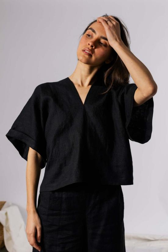  파뮤트 어패럴 탑 Pamut Apparel Usa Judith  리넨 - PAMUT APPAREL