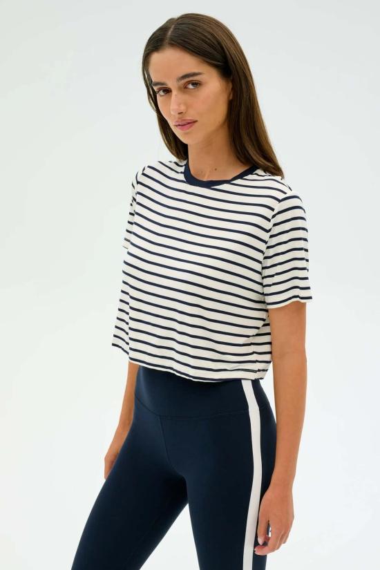  스플리츠 59 트레이닝/조거 팬츠 Splits 59 Djuna Crop Ringer Tee - SPLITS 59