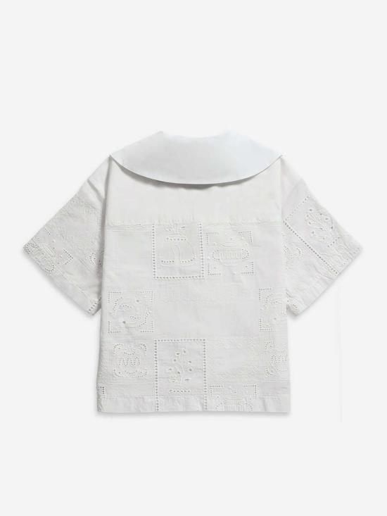  퓨처 클래식스 블라우스 퓨처 클래식 캠프 칼라 오에브르 셔츠 오프 화이트 - FUTURE CLASSICS