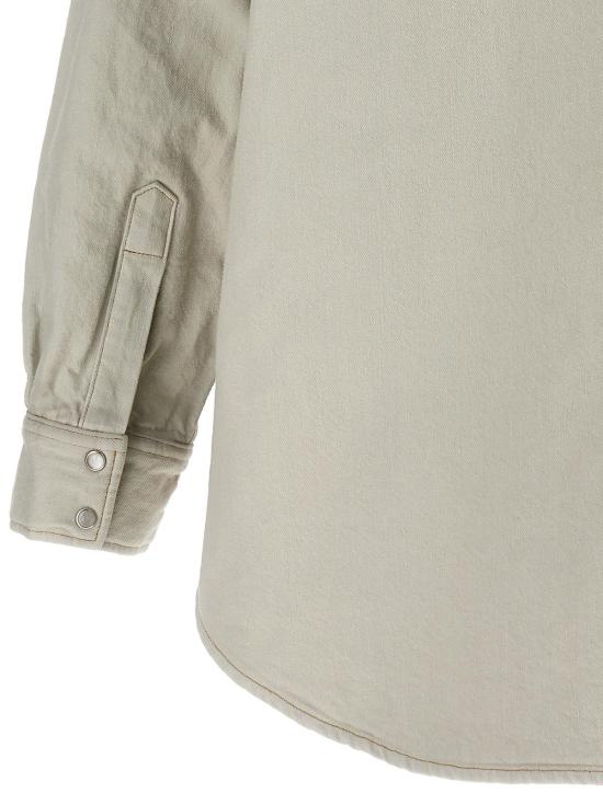  마르지엘라 데님 셔츠 메종  패딩 코튼 데님 오버셔츠 화이트 - MAISON MARGIELA