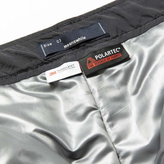  Meanswhile 스트레이트 팬츠 한편 패딩 플라이트 팬츠 램프 블랙 - OTHER BRANDS