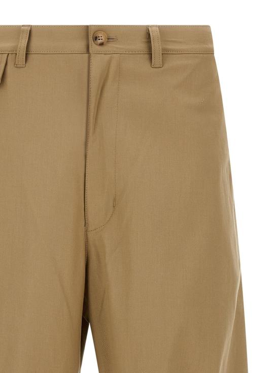  꼼데가르송 스트레이트 팬츠 Comme Des Garçons 코튼 캐주얼 팬츠 베이지 - COMME DES GARCONS