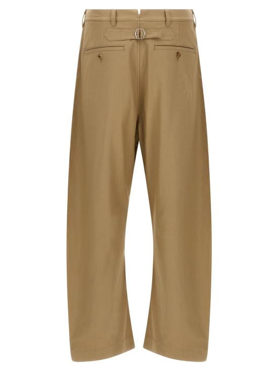 꼼데가르송 스트레이트 팬츠 Comme Des Garçons 코튼 캐주얼 팬츠 베이지 - COMME DES GARCONS