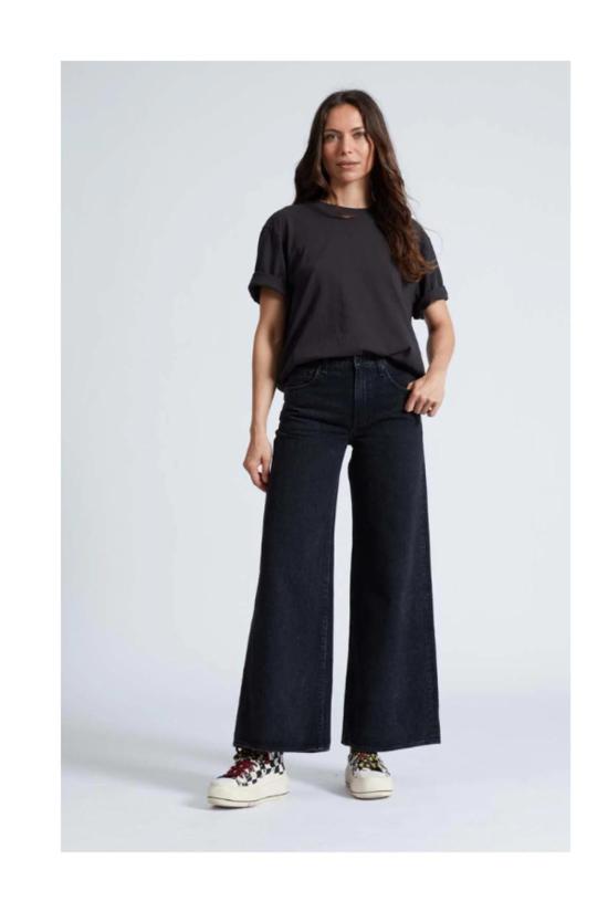  ASKK 뉴욕 데님 팬츠 Askk Ny Atomic 와이드 레그 진 블랙 - ASKK NY