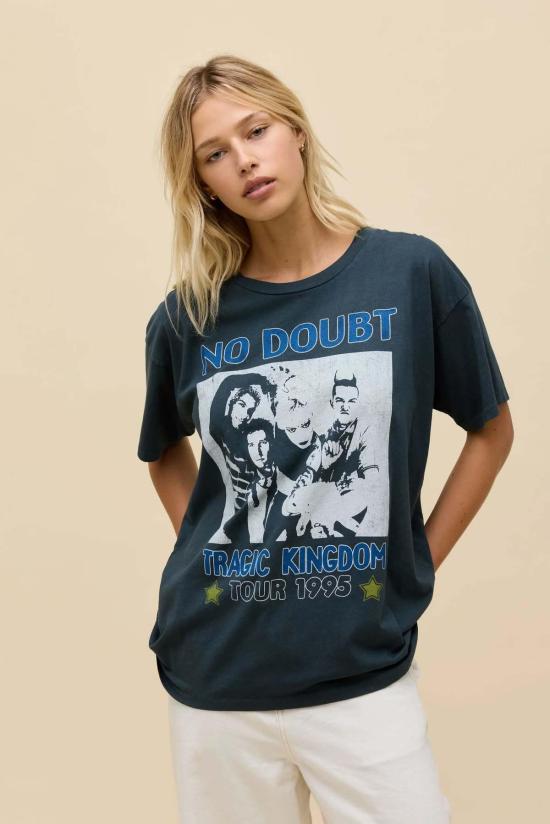  데이드리머 반팔 티셔츠 Daydreamer No Doubt Tragic Kingdom 투어 1995 머천다이즈 티셔츠 빈티지 블랙