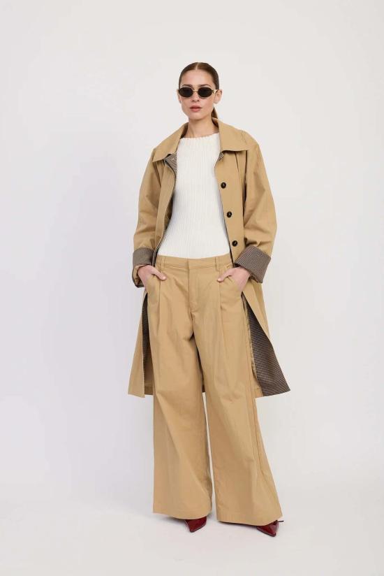  앙 세종 트렌치 코트 En Saison Marleigh 롱 카  카키