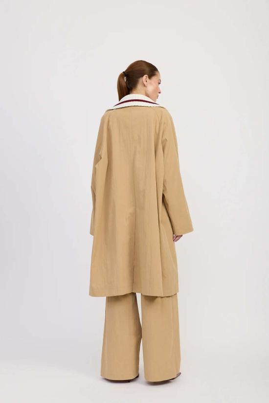  앙 세종 트렌치 코트 En Saison Marleigh 롱 카  카키 - EN SAISON