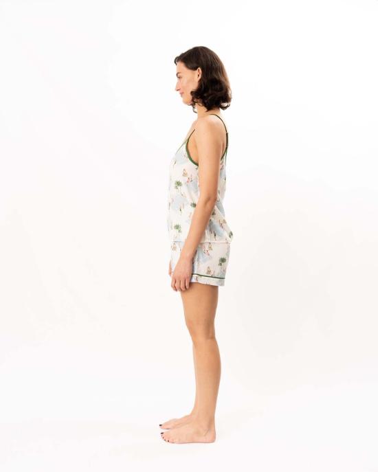 케이티 키메 캐미솔 Katie Kime Palm Courts 캐미 쇼츠 세트 Palm Courts - KATIE KIME