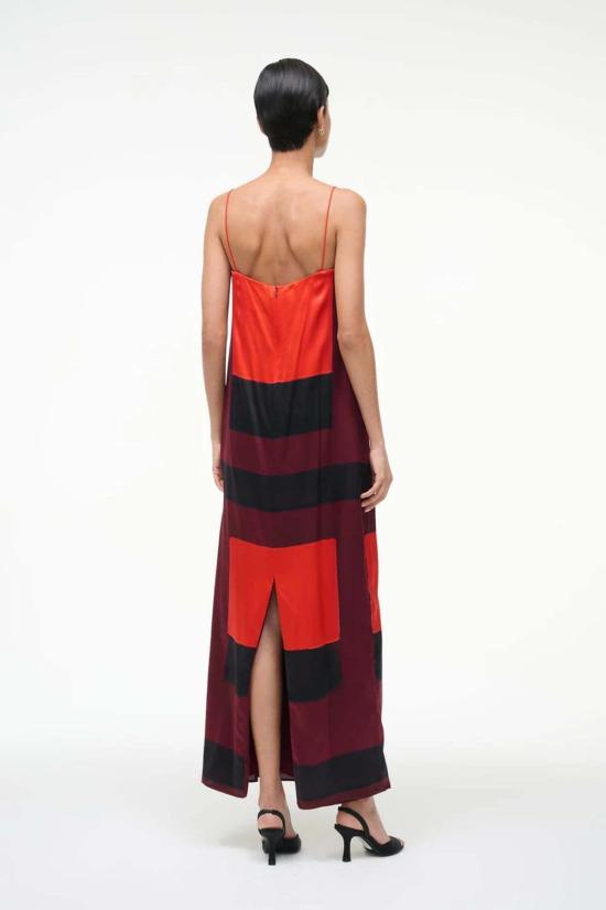  스타우드 롱 원피스 메이 실크 드레스 - STAUD