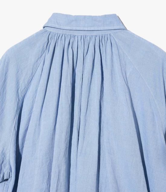  엔지니어드가먼츠 반팔 셔츠 Engineered Garments Lab 셔츠 Lt. Blue Cl Solid - ENGINEERED GARMENTS
