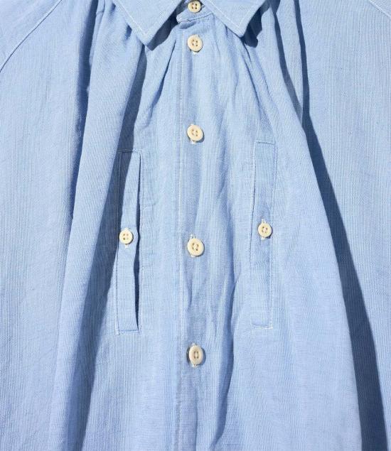  엔지니어드가먼츠 반팔 셔츠 Engineered Garments Lab 셔츠 Lt. Blue Cl Solid - ENGINEERED GARMENTS