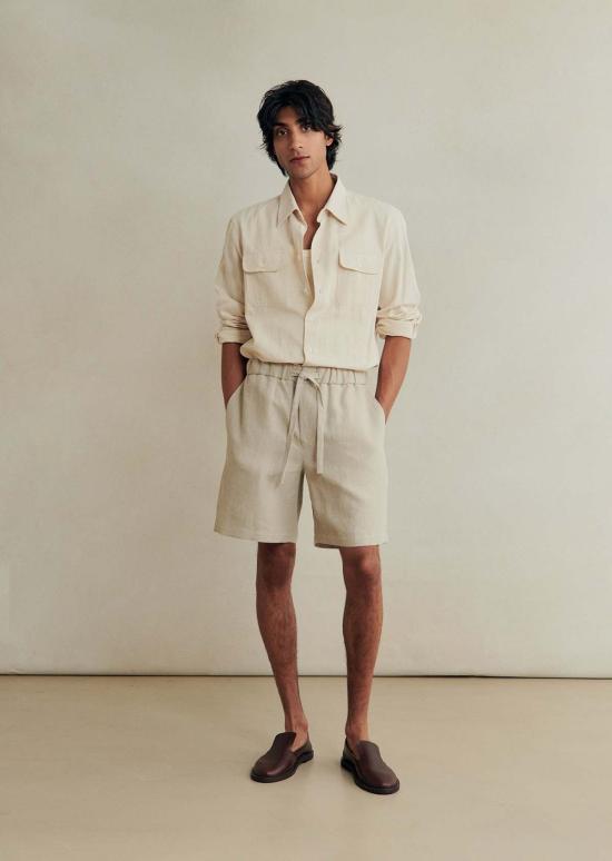  De Bonne Facture 숏팬츠 여행자 반바지 Undyed Flax