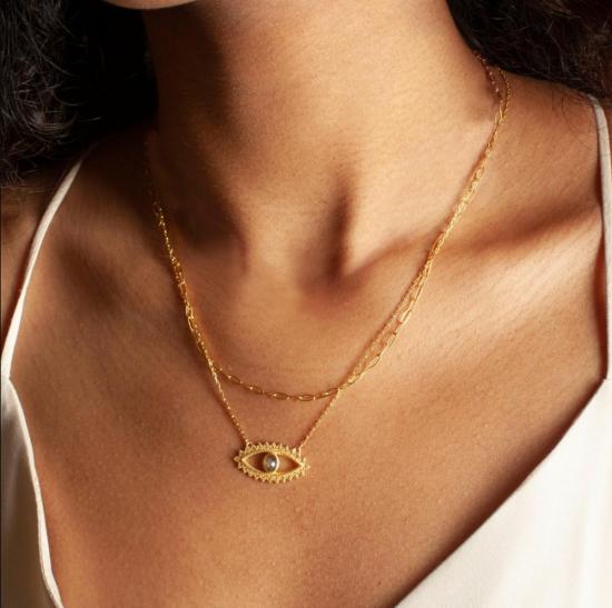  Satya Jewelry 목걸이/팬던트 사티아 주얼리 긍정의 수호자 눈 모양 목걸이 (골드) - OTHER BRANDS