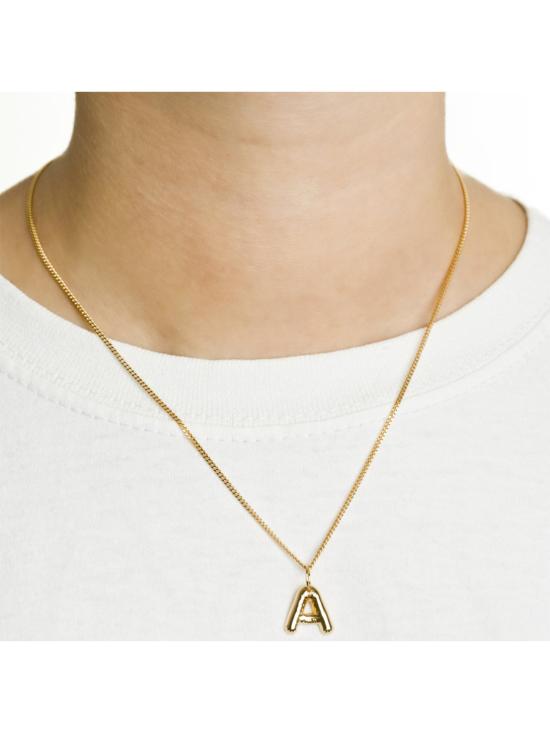  비브 하슬로프 목걸이/팬던트 바이브 하슬로프 플레인 골드 체인 목걸이, 18K 금도금, 925 스털링 실버