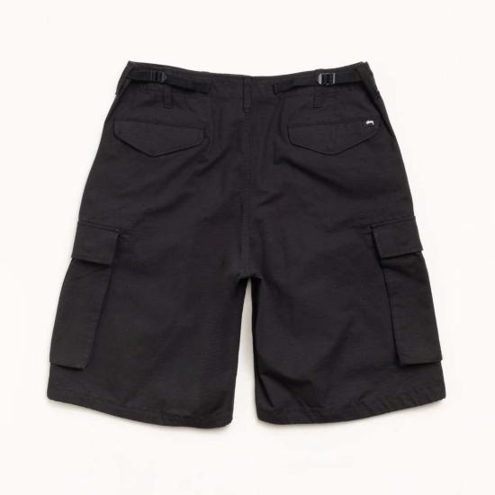  스투시 숏팬츠 카고 립스톱 반바지 블랙 - STUSSY